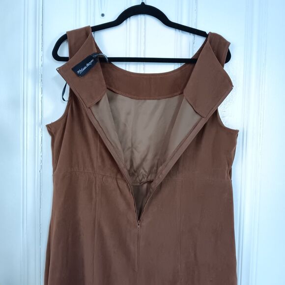Melissa Harper Women's Brown Two Piece Set Long Dress with Jacket Size 16 - Picture 10 of 12